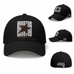Houston Sport Baseball Fans Baseball Cap US State Vintage Graphic TS10 Baseball Cap Universal Fit Black Print Your Wear