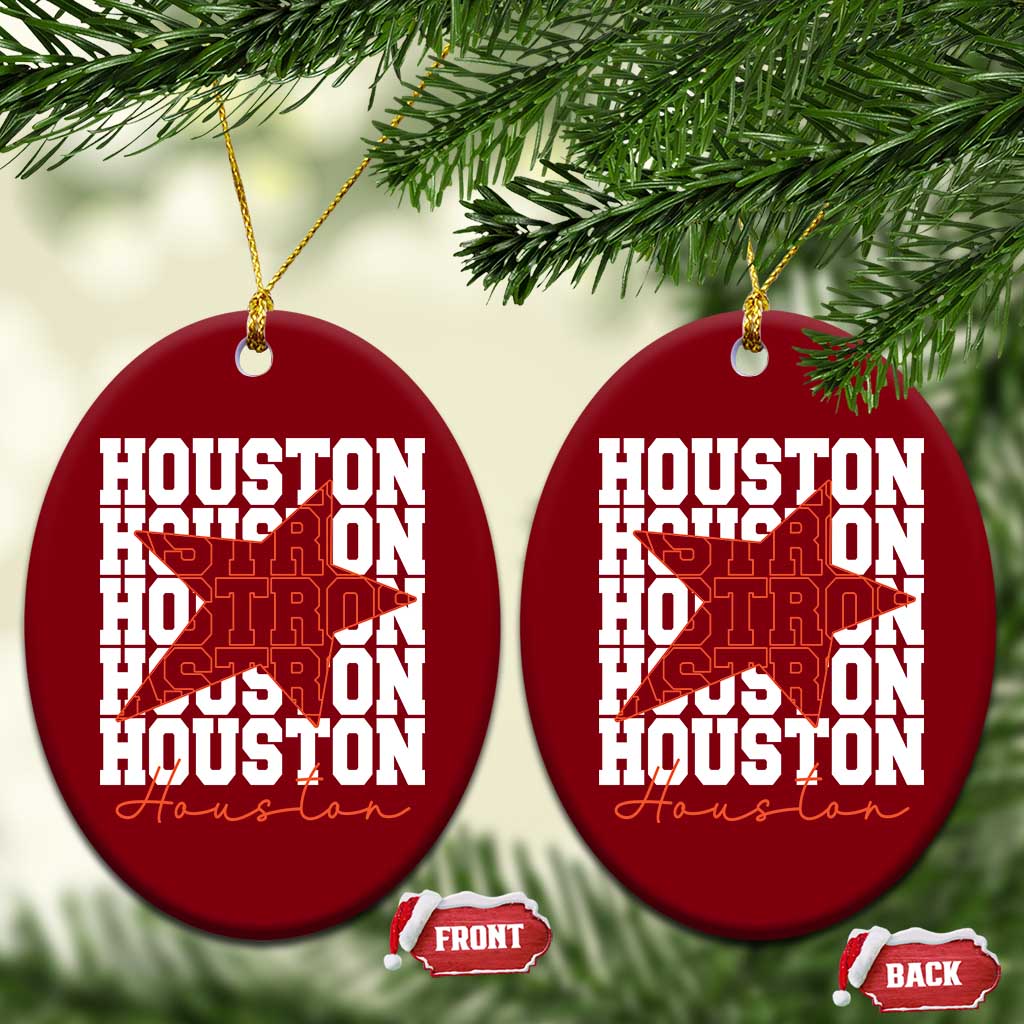 Houston Sport Baseball Fans Ceramic Ornament US State Vintage Graphic TS10 Print Your Wear