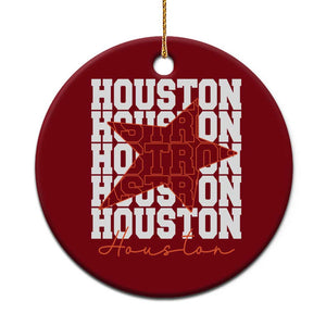 Houston Sport Baseball Fans Ceramic Ornament US State Vintage Graphic TS10 1pc Red Print Your Wear