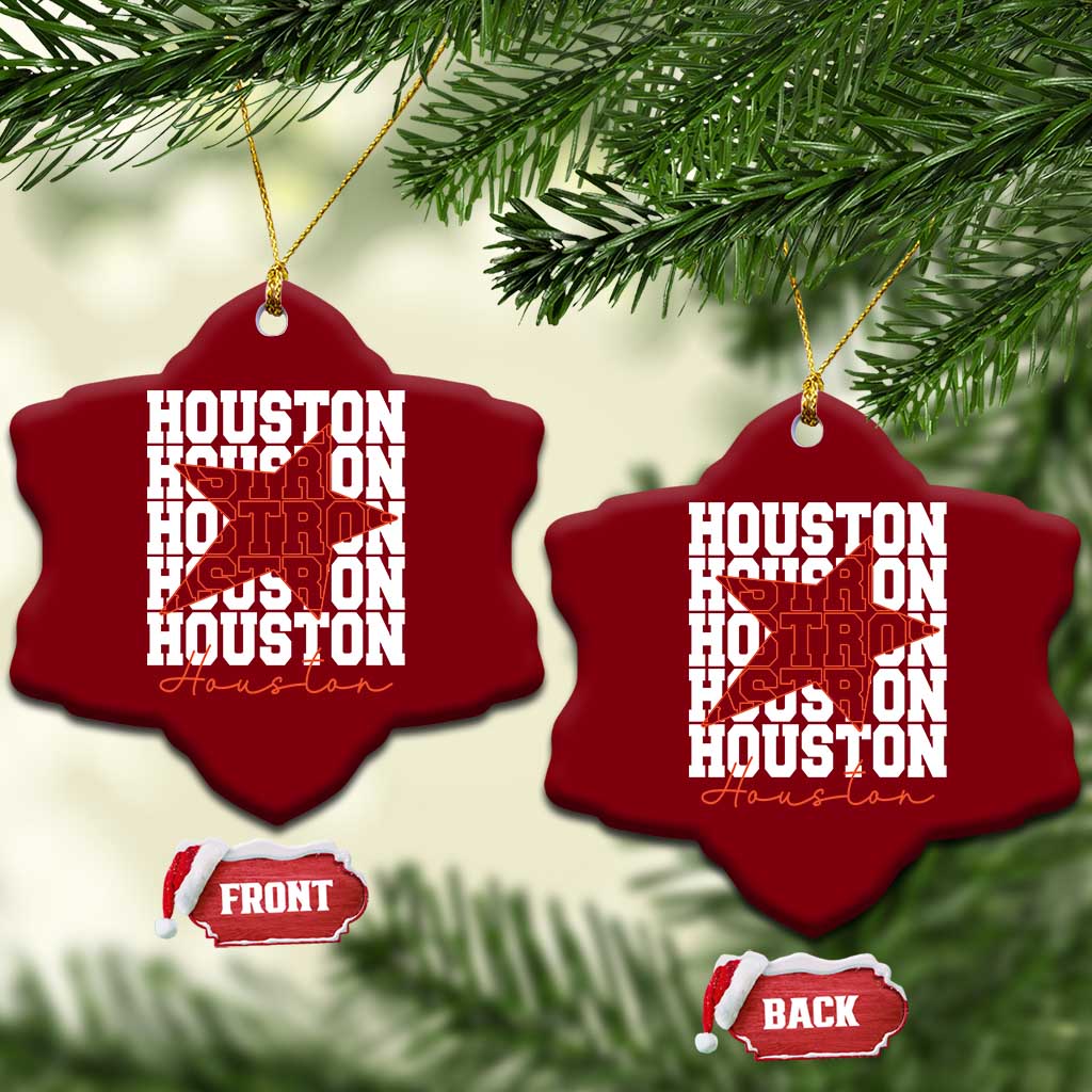 Houston Sport Baseball Fans Ceramic Ornament US State Vintage Graphic TS10 Print Your Wear