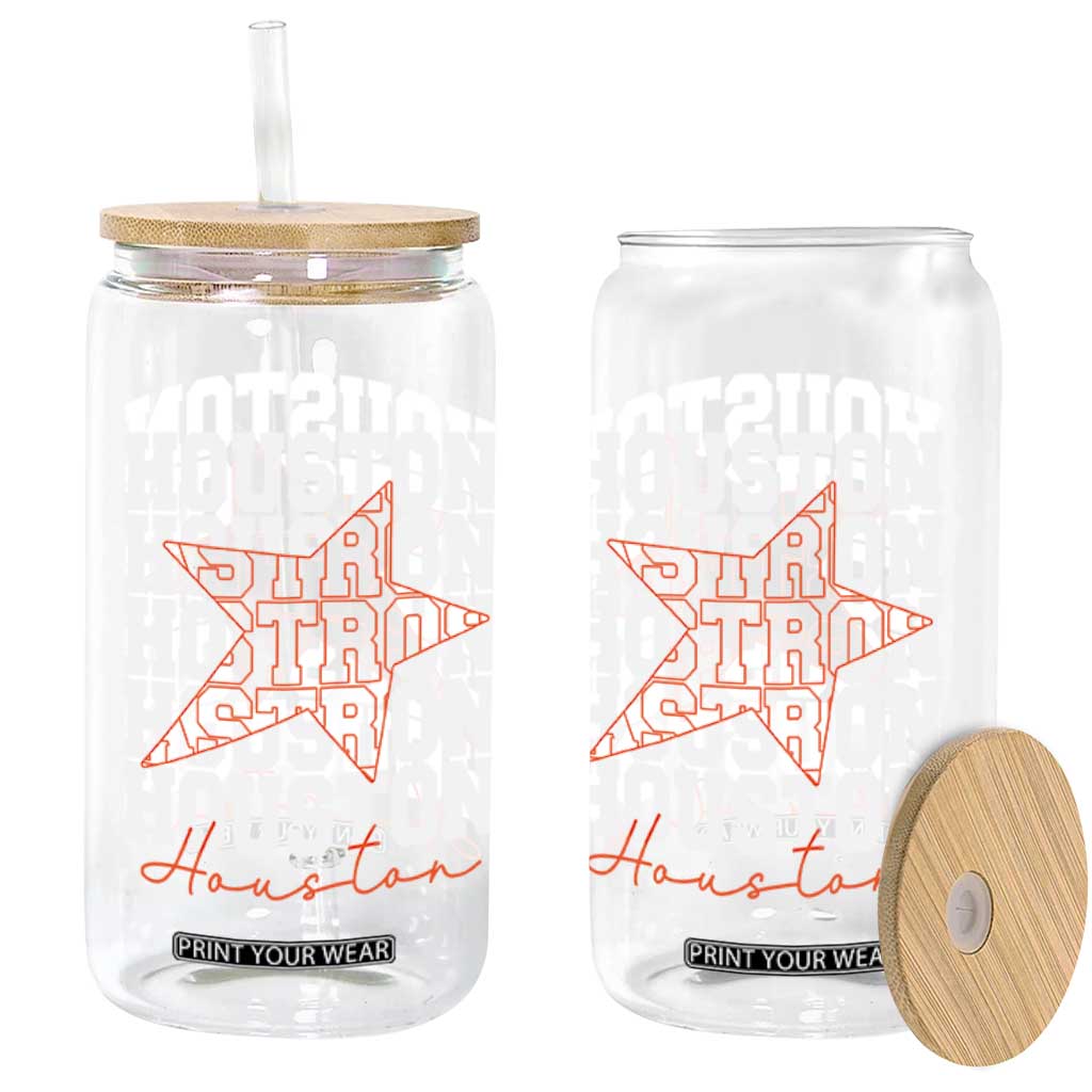 Houston Sport Baseball Fans Glass Can US State Vintage Graphic TS10 Print Your Wear