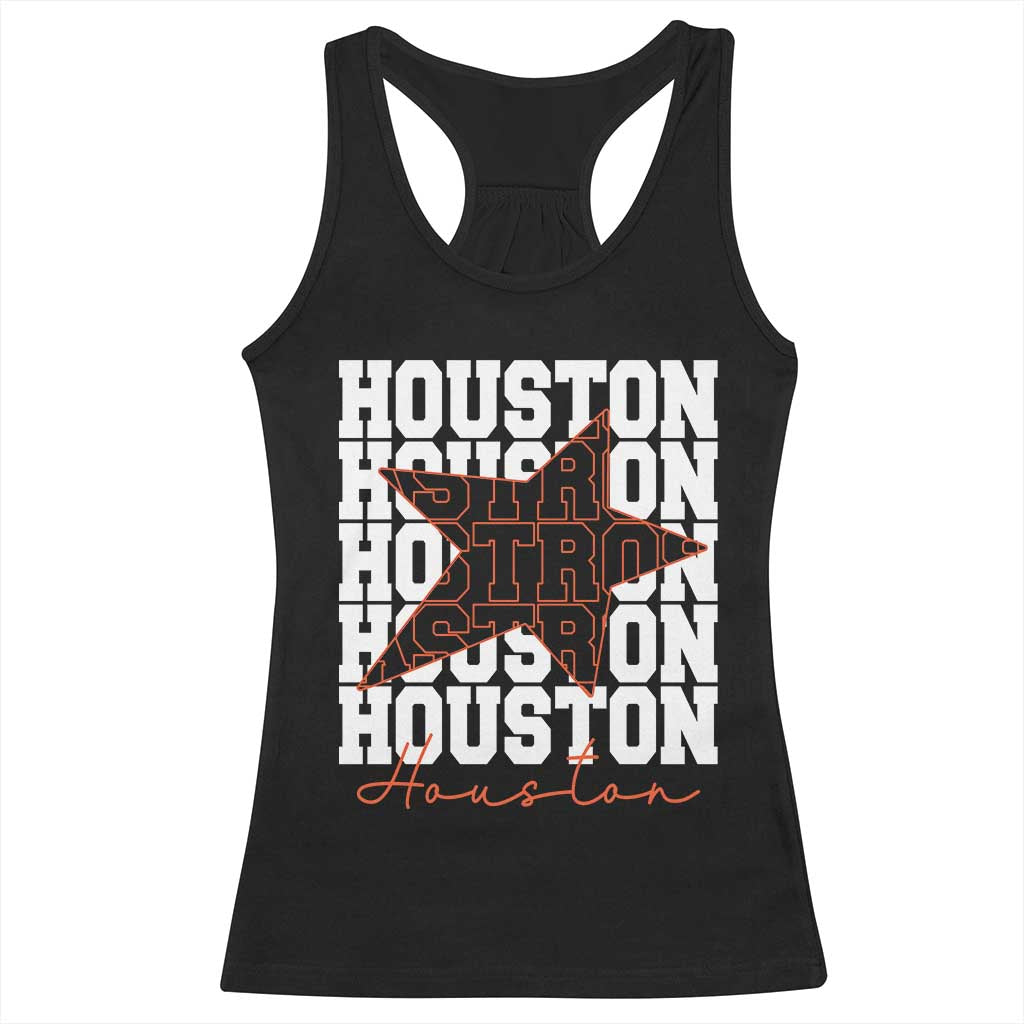 Houston Sport Baseball Fans Racerback Tank Top US State Vintage Graphic TS10 Black Print Your Wear