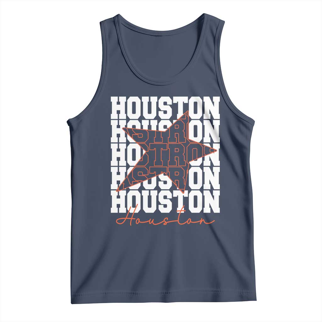 Houston Sport Baseball Fans Tank Top US State Vintage Graphic TS10 Navy Print Your Wear