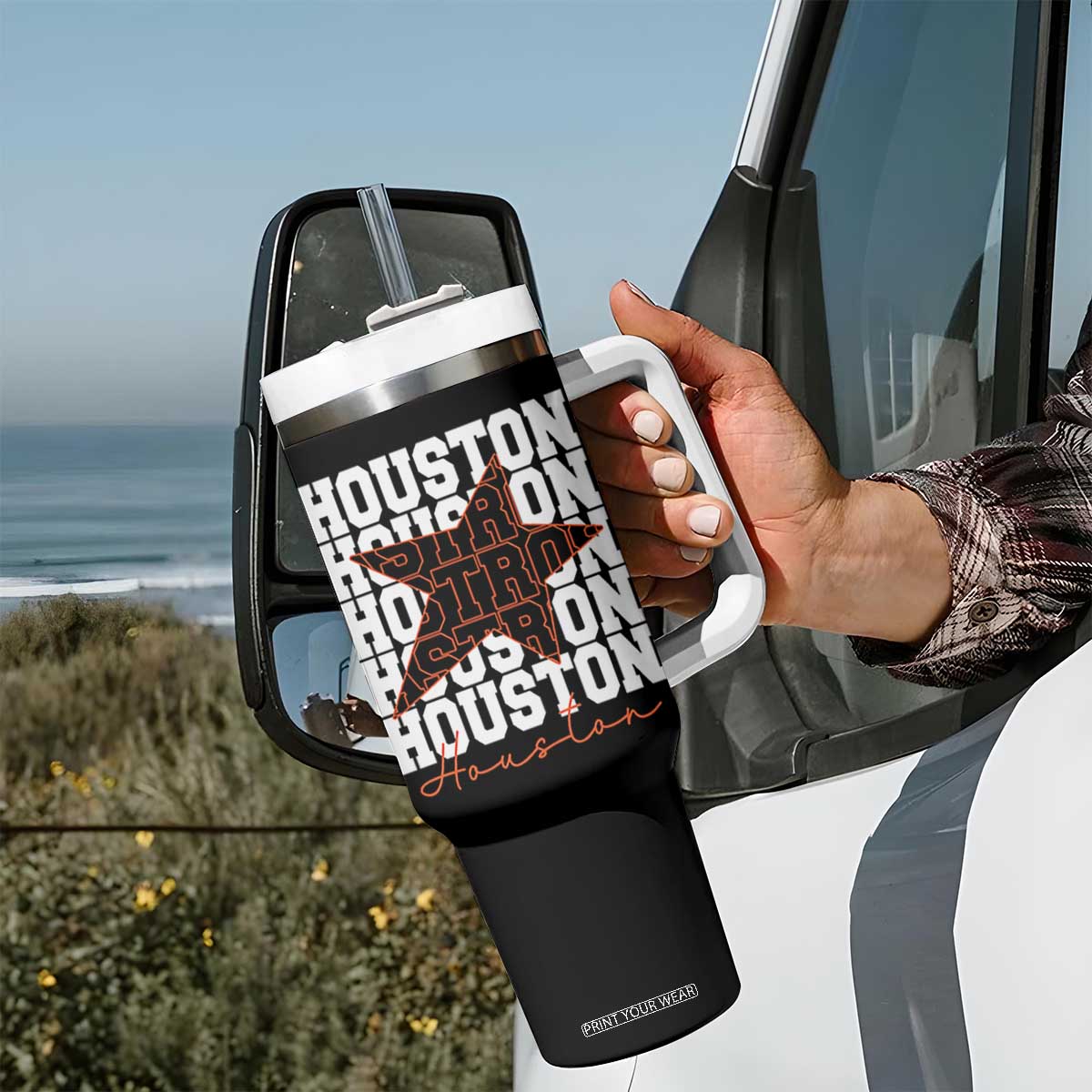 Houston Sport Baseball Fans Tumbler With Handle US State Vintage Graphic TS10 Print Your Wear