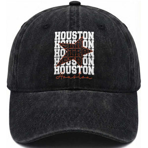 Houston Sport Baseball Fans Washed Cotton Baseball Cap US State Vintage Graphic TS10 Print Your Wear