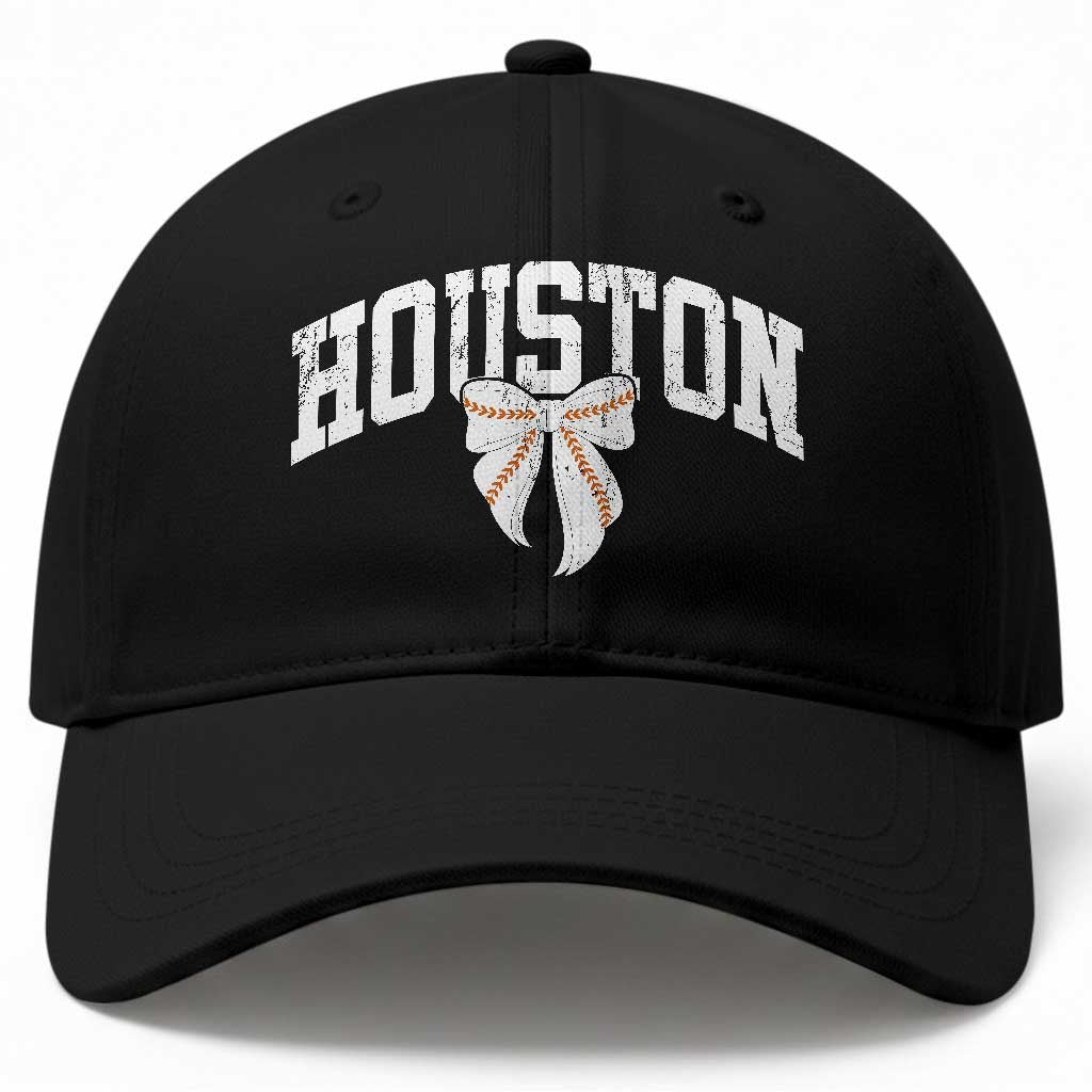 Retro Houston Baseball Cap Baseball Coquette Bow Varsity Vintage Sports 80s 90s TS10 Print Your Wear