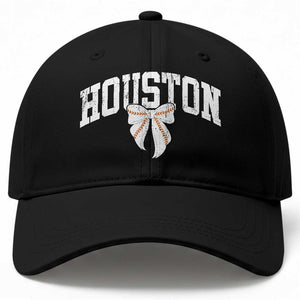 Retro Houston Baseball Cap Baseball Coquette Bow Varsity Vintage Sports 80s 90s TS10 Print Your Wear