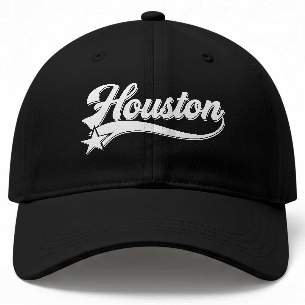 Retro Houston Baseball Cap Varsity Script Vintage Sports Jersey Style 80s 90s TS10 Print Your Wear