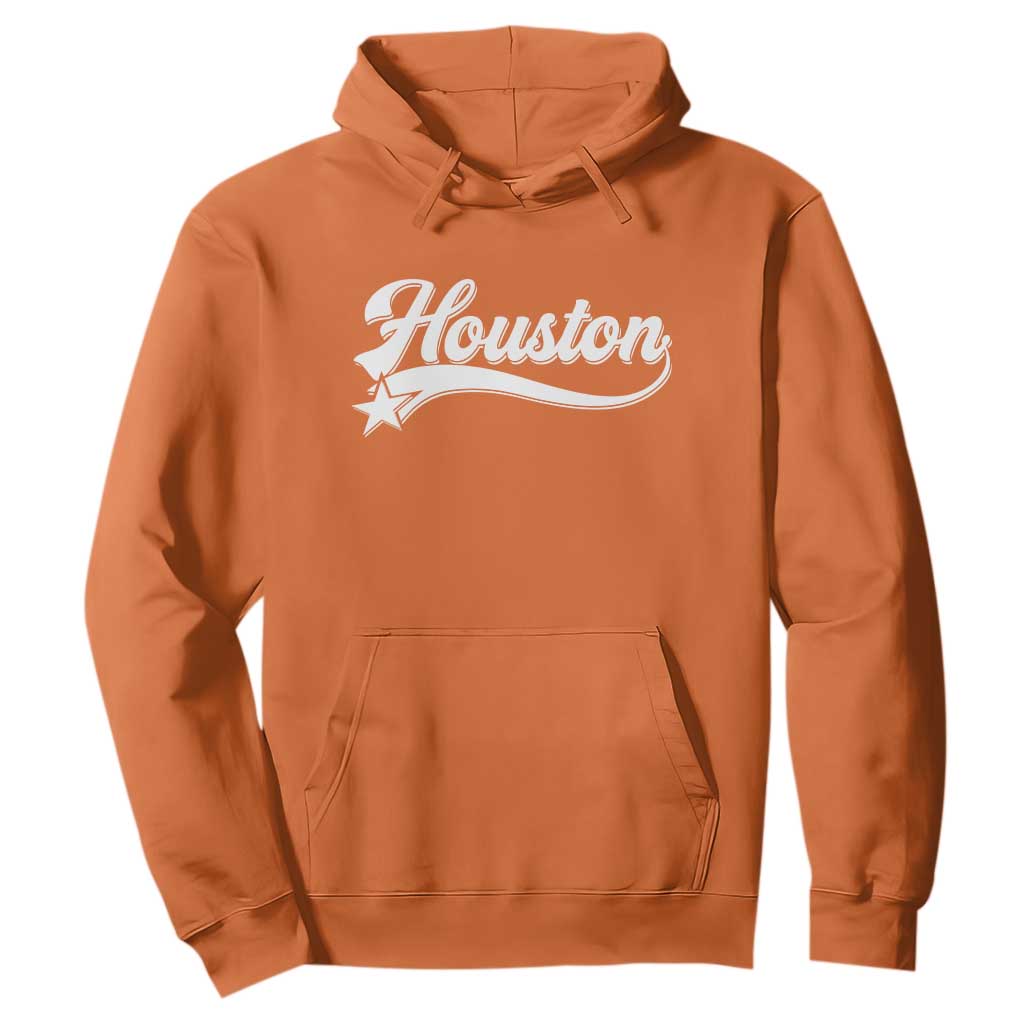 Retro Houston Hoodie Varsity Script Vintage Sports Jersey Style 80s 90s TS10 Orange Print Your Wear