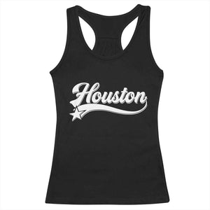 Retro Houston Racerback Tank Top Varsity Script Vintage Sports Jersey Style 80s 90s TS10 Black Print Your Wear