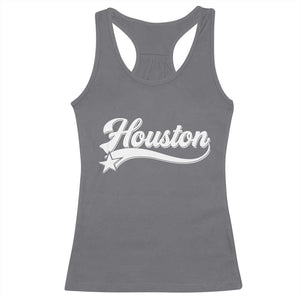 Retro Houston Racerback Tank Top Varsity Script Vintage Sports Jersey Style 80s 90s TS10 Charcoal Print Your Wear