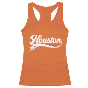 Retro Houston Racerback Tank Top Varsity Script Vintage Sports Jersey Style 80s 90s TS10 Orange Print Your Wear