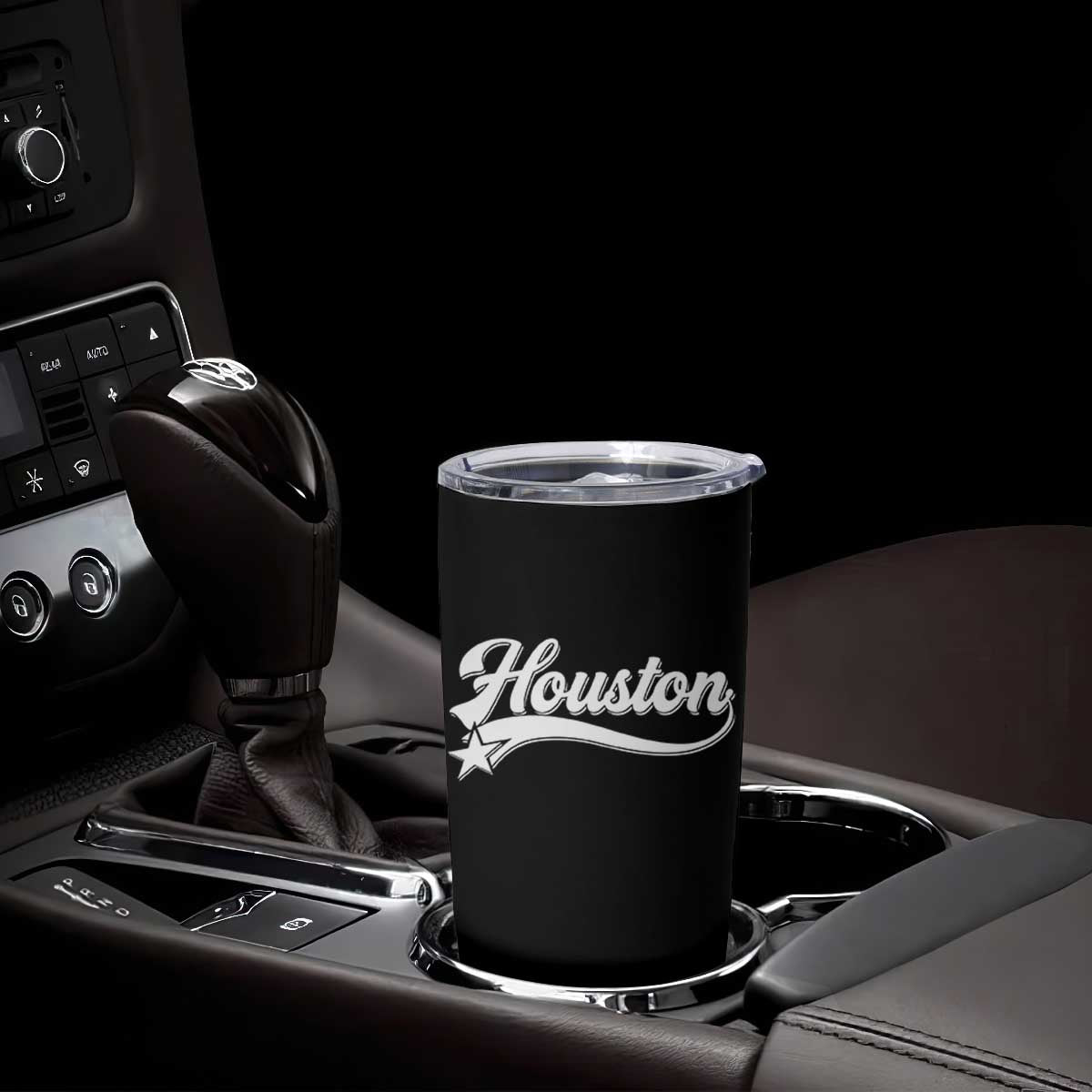 Retro Houston Tumbler Cup Varsity Script Vintage Sports Jersey Style 80s 90s TS10 Print Your Wear