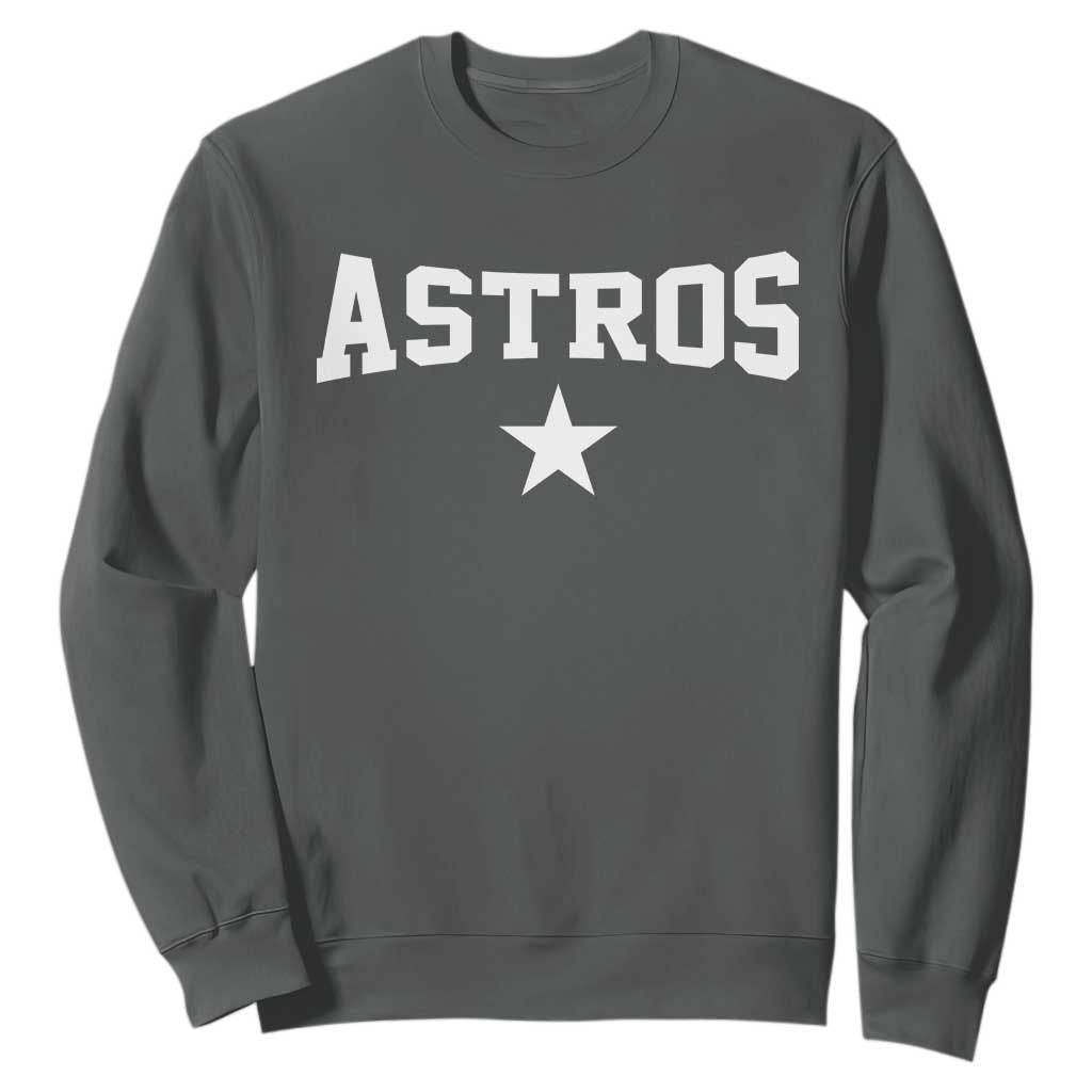 Vintage Astro Varsity Name Sweatshirt Retro Throwback Athletic Sports Style 80s 90s TS10 Dark Heather Print Your Wear