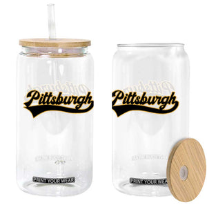 Vintage Pittsburgh Glass Can Varsity Script Retro Sports Jersey Style Baseball Fans TS10 Print Your Wear