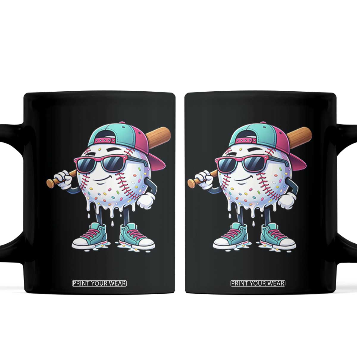 Baseball Life Style Coffee Mug Youth Drip Baseball Boys Kid TS10 Black Print Your Wear