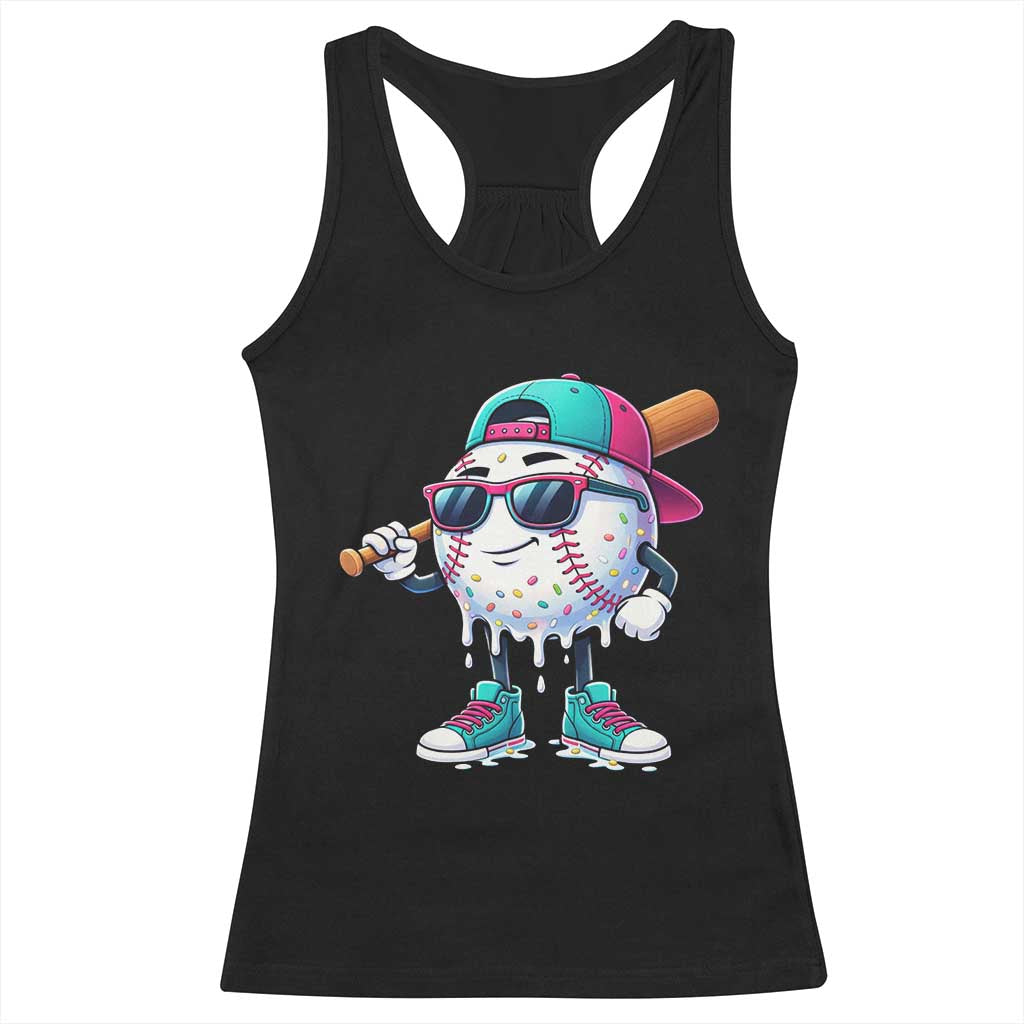 Baseball Life Style Racerback Tank Top Youth Drip Baseball Boys Kid TS10 Black Print Your Wear