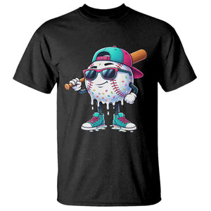 Baseball Life Style T Shirt Youth Drip Baseball Boys Kid TS10 Black Print Your Wear