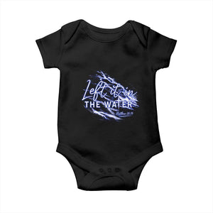 Christian Baptism Baby Onesie Left It In The Water Matthew 28 19 TS10 Black Print Your Wear
