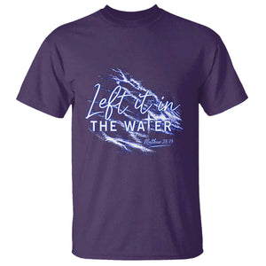 Christian Baptism T Shirt Left It In The Water Matthew 28 19 TS10 Purple Print Your Wear