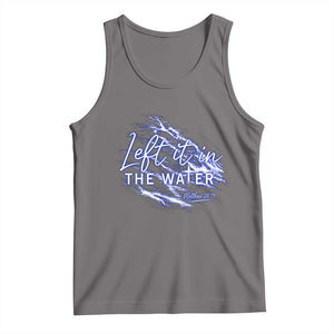 Christian Baptism Tank Top Left It In The Water Matthew 28 19 TS10 Deep Heather Print Your Wear