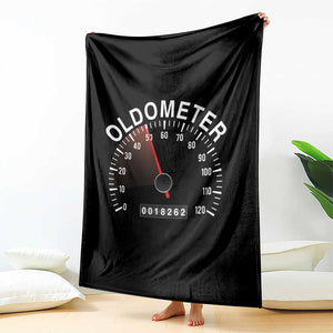 Funny 50th Birthday Throw Blanket Oldometer Odometer 50 Year Old Joke TS10 Print Your Wear