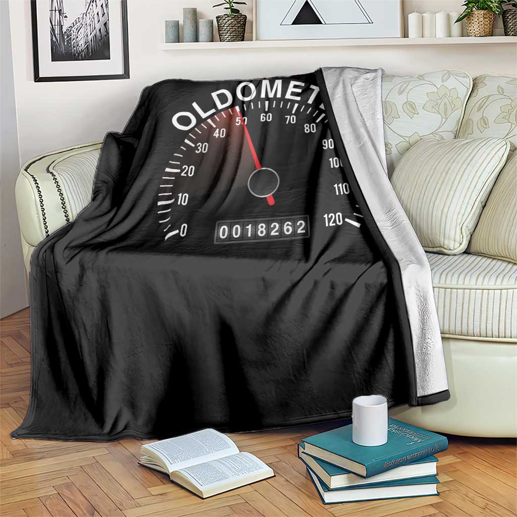 Funny 50th Birthday Throw Blanket Oldometer Odometer 50 Year Old Joke TS10 Print Your Wear
