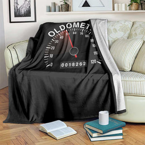 Funny 50th Birthday Throw Blanket Oldometer Odometer 50 Year Old Joke TS10 Print Your Wear