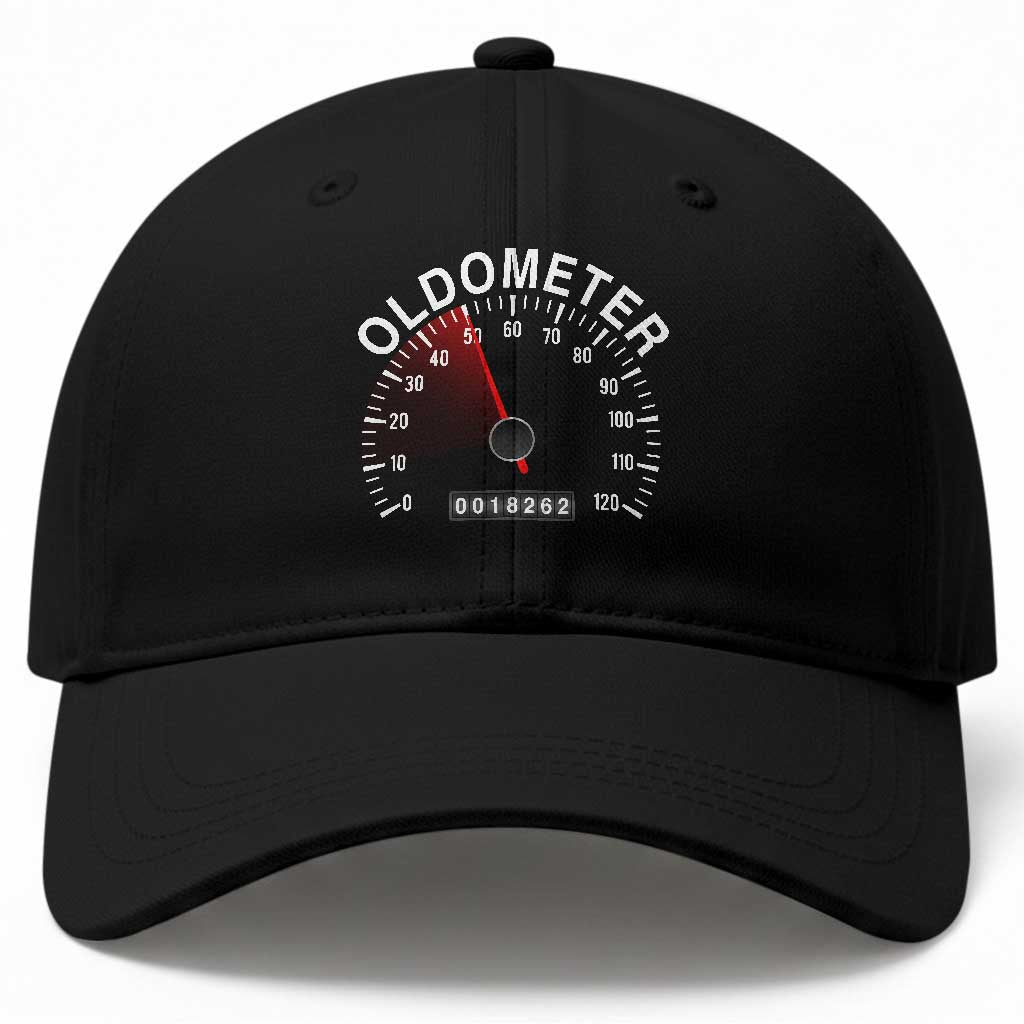 Funny 50th Birthday Baseball Cap Oldometer Odometer 50 Year Old Joke TS10 Print Your Wear