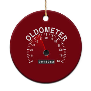 Funny 50th Birthday Ceramic Ornament Oldometer Odometer 50 Year Old Joke TS10 1pc Red Print Your Wear
