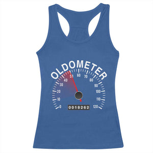Funny 50th Birthday Racerback Tank Top Oldometer Odometer 50 Year Old Joke TS10 Royal Blue Print Your Wear