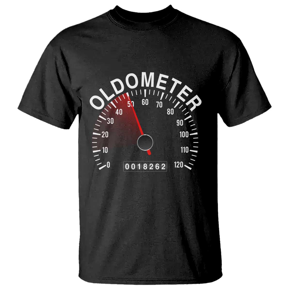 Funny 50th Birthday T Shirt Oldometer Odometer 50 Year Old Joke TS10 Black Print Your Wear
