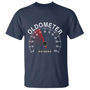 Funny 50th Birthday T Shirt Oldometer Odometer 50 Year Old Joke TS10 Navy Print Your Wear