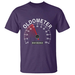 Funny 50th Birthday T Shirt Oldometer Odometer 50 Year Old Joke TS10 Purple Print Your Wear