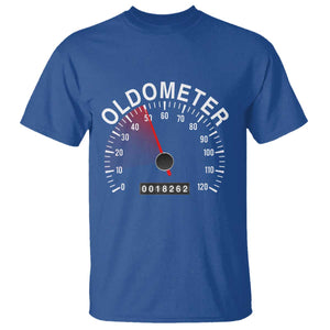 Funny 50th Birthday T Shirt Oldometer Odometer 50 Year Old Joke TS10 Royal Blue Print Your Wear
