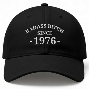 Funny 50th Birthday Baseball Cap Badass Bih Since 1976 TS10 Print Your Wear