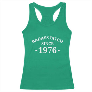 Funny 50th Birthday Racerback Tank Top Badass Bih Since 1976 TS10 Irish Green Print Your Wear