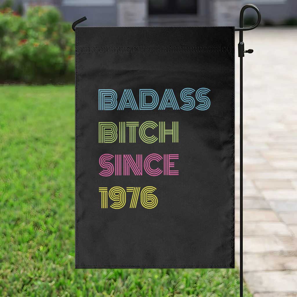 Funny 50th Birthday Garden Flag Retro Vintage Badass Bih Since 1976 TS10 Print Your Wear