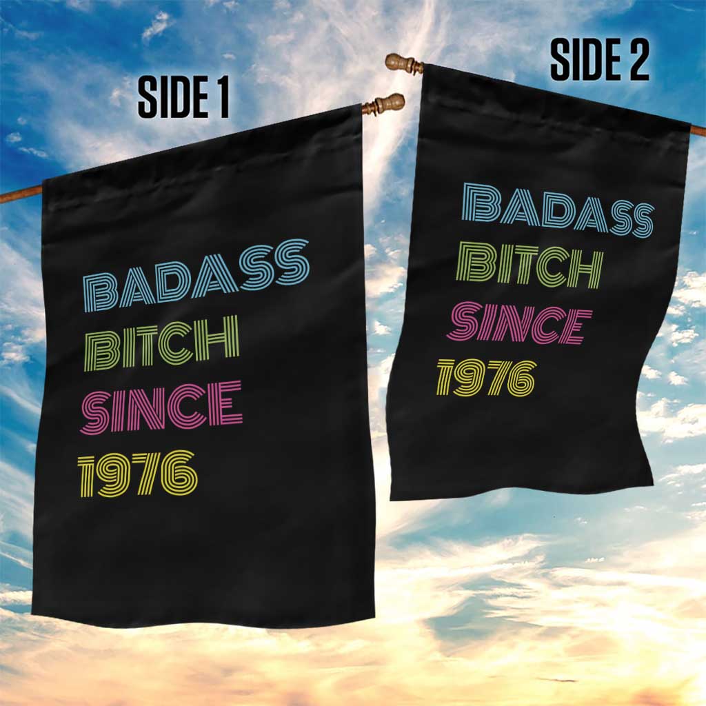 Funny 50th Birthday Garden Flag Retro Vintage Badass Bih Since 1976 TS10 Print Your Wear
