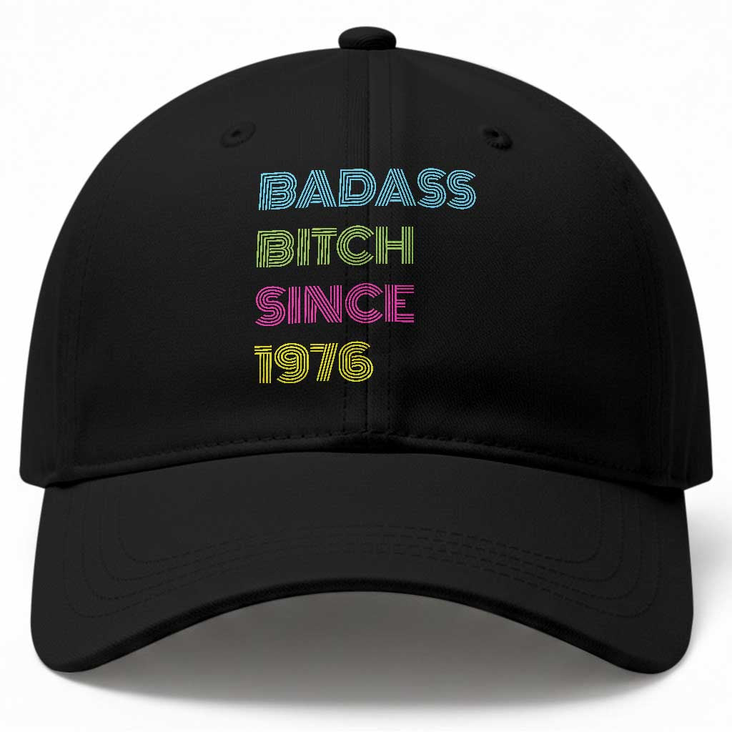 Funny 50th Birthday Baseball Cap Retro Vintage Badass Bih Since 1976 TS10 Print Your Wear