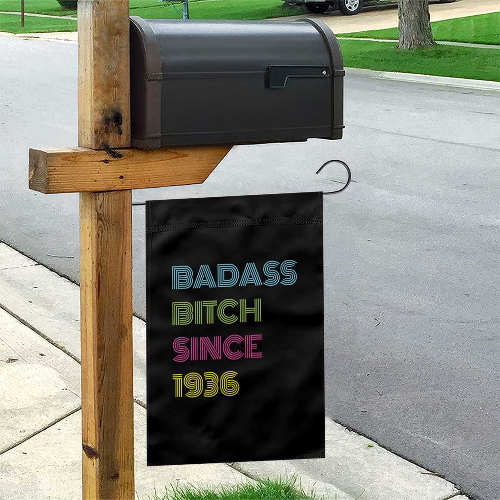 Funny 90th Birthday Garden Flag Retro Vintage Badass Bih Since 1936 TS10 Print Your Wear