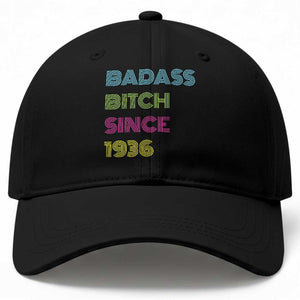 Funny 90th Birthday Baseball Cap Retro Vintage Badass Bih Since 1936 TS10 Print Your Wear