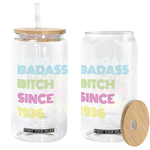 Funny 90th Birthday Glass Can Retro Vintage Badass Bih Since 1936 TS10 Print Your Wear