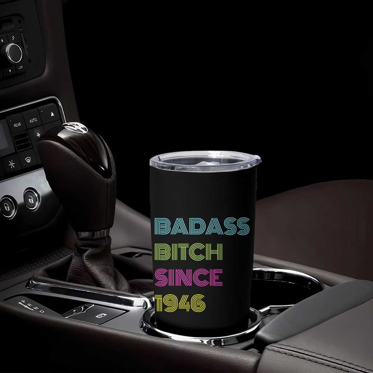 Funny 80th Birthday Tumbler Cup Retro Vintage Badass Bih Since 1946 TS10 Print Your Wear
