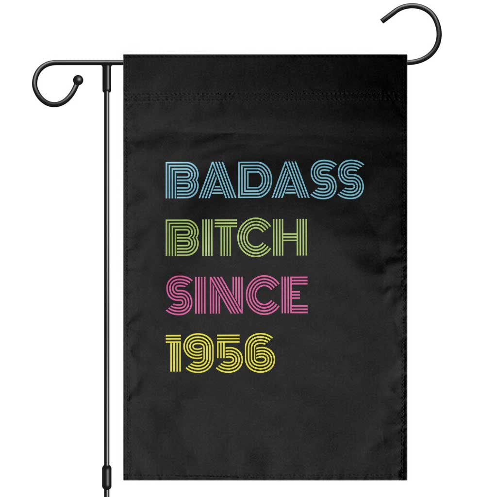 Funny 70th Birthday Garden Flag Retro Vintage Badass Bih Since 1956 TS10 Black Print Your Wear