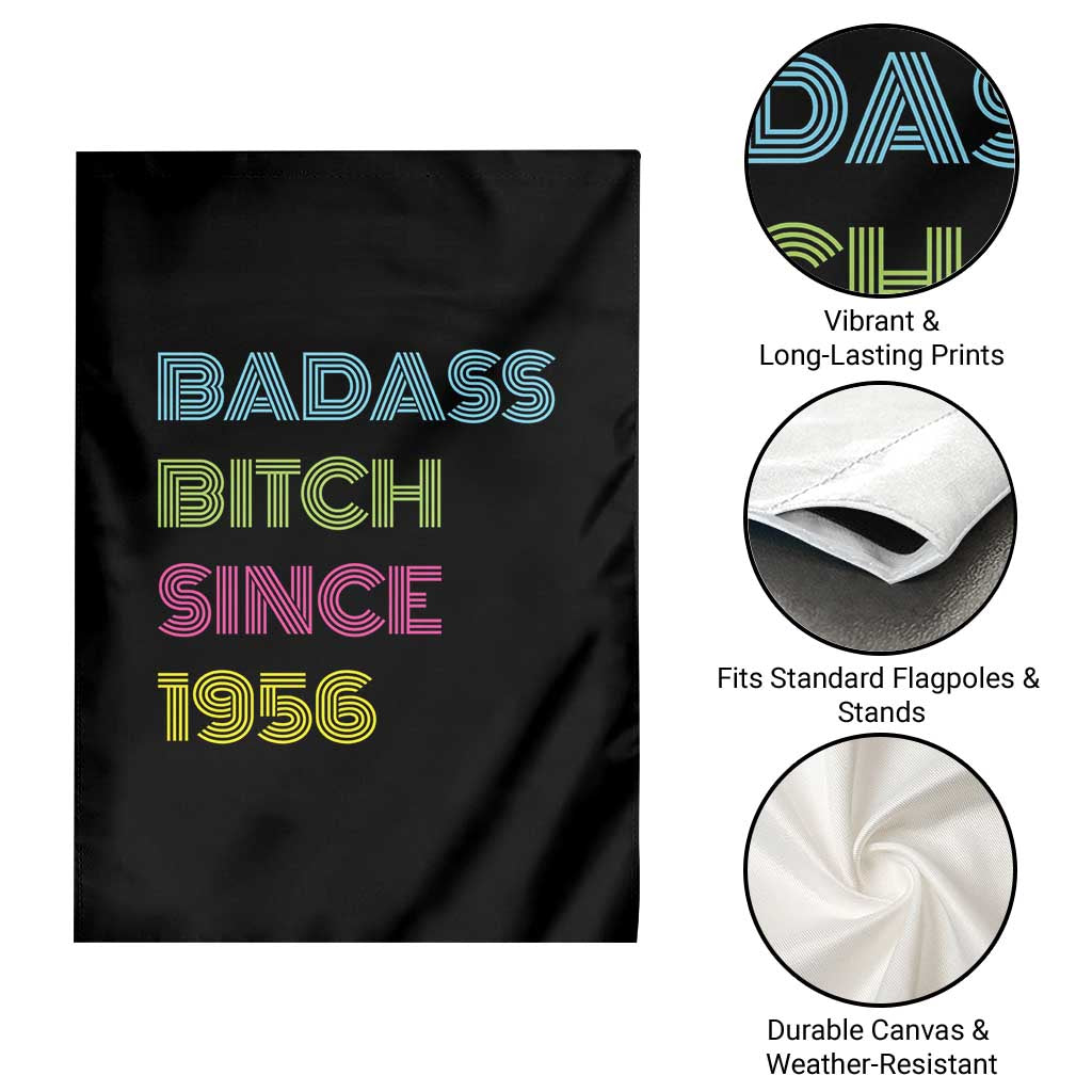 Funny 70th Birthday Garden Flag Retro Vintage Badass Bih Since 1956 TS10 Print Your Wear