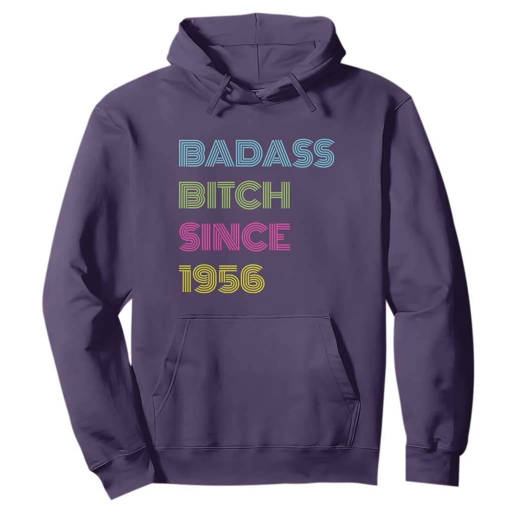 Funny 70th Birthday Hoodie Retro Vintage Badass Bih Since 1956 TS10 Purple Print Your Wear