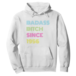 Funny 70th Birthday Hoodie Retro Vintage Badass Bih Since 1956 TS10 White Print Your Wear
