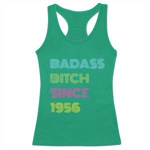 Funny 70th Birthday Racerback Tank Top Retro Vintage Badass Bih Since 1956 TS10 Irish Green Print Your Wear