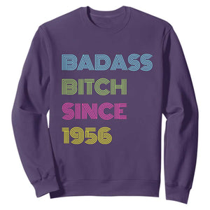 Funny 70th Birthday Sweatshirt Retro Vintage Badass Bih Since 1956 TS10 Purple Print Your Wear